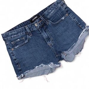 Express Women's Dark Blue Jean Shorts